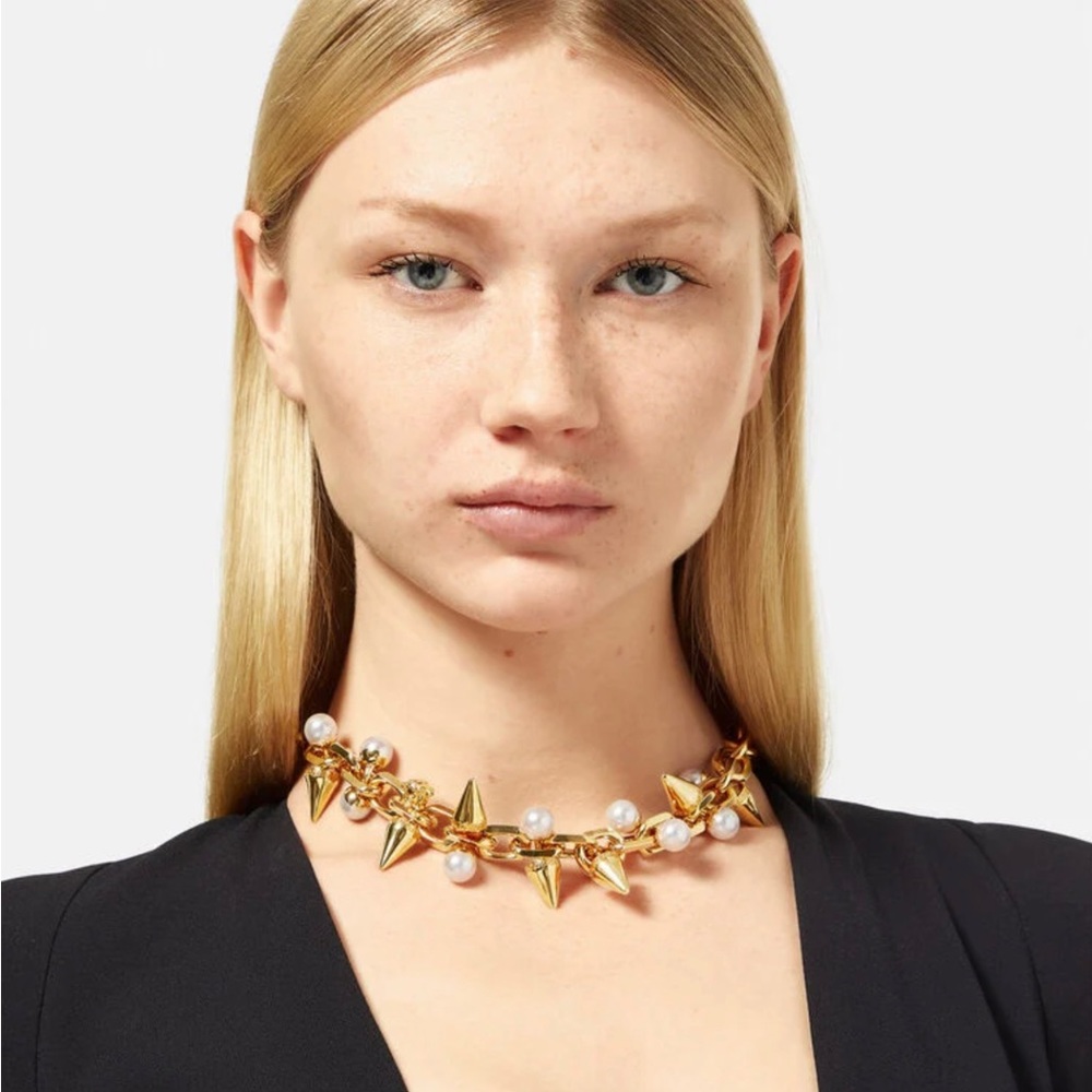 ISO VERSACE PERAL SPIKE NECKLACE